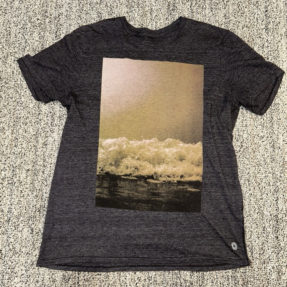 7 For All Mankind Limited Tee Shirt Men's LG Ocean Wave Extra Soft Made In USA